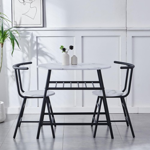 White small dining table - small,