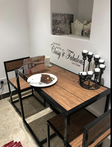 Small table and - 2, chairs